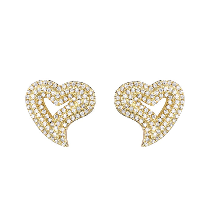 3D Heart Studs